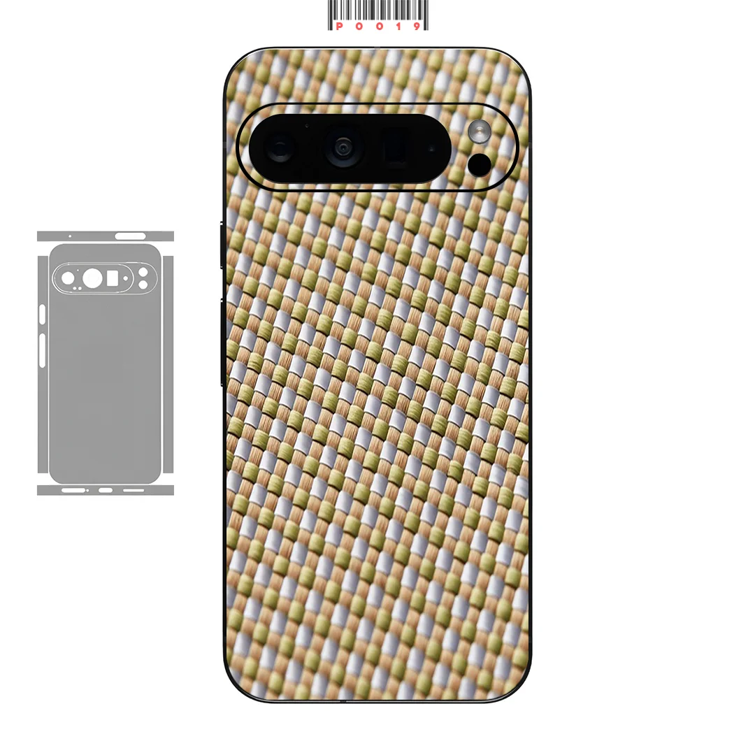 3MP008 Wood Decal Skin for Google Pixel 9 8 7 Pro 6 6pro Back Screen Protector Film Cover Case Macaroon Wrap Matte Sticker