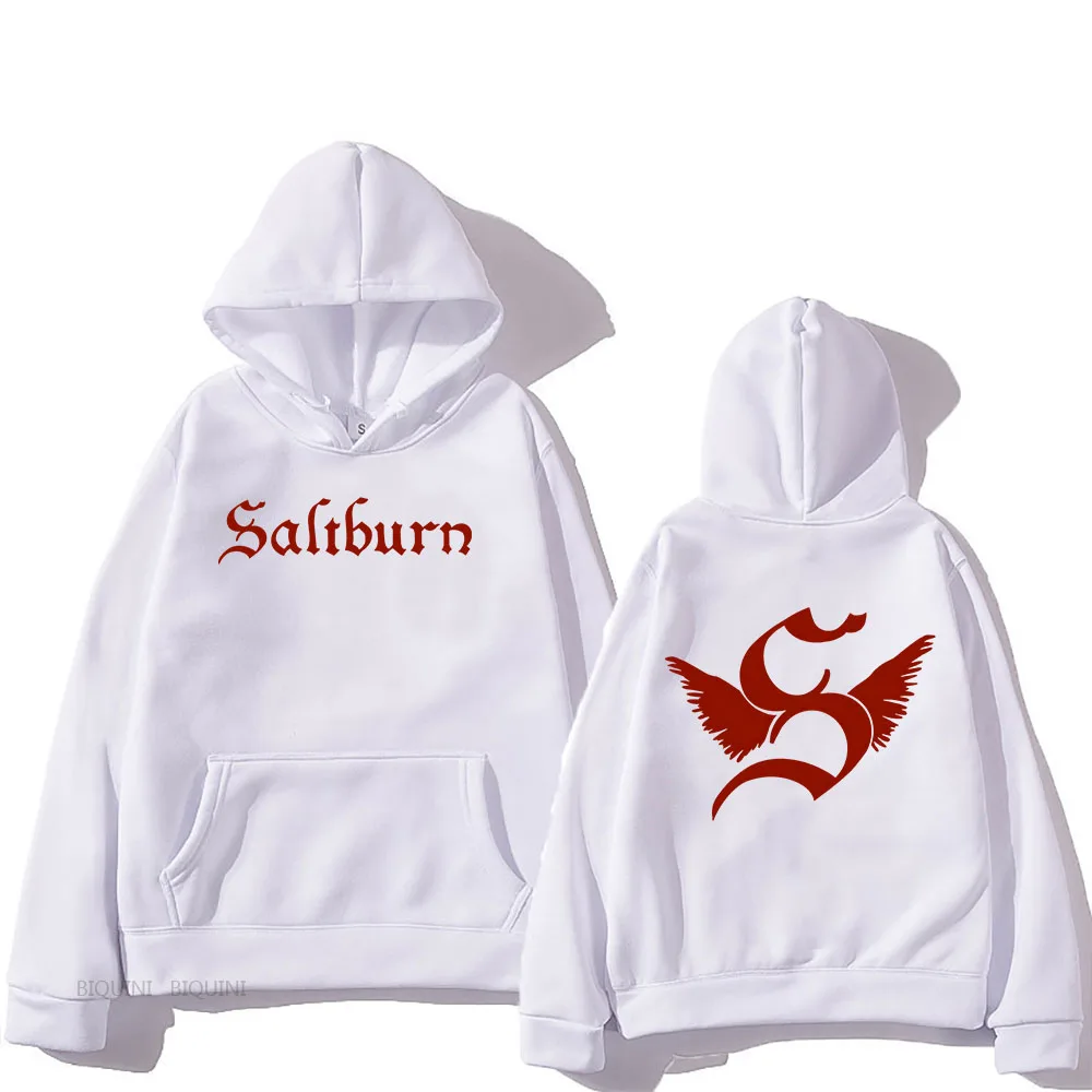 

Saltburn New Movie Graphic Hoodies Casual Long Sleeve Cartoon Printing Sweatshirt Sudaderas Winter Warm Jacket Streetwear Mens