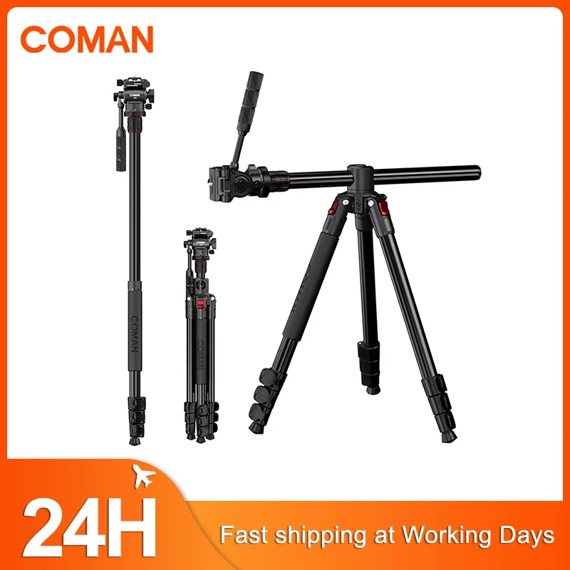 

COMAN KX3939MINI V1 A32 Video Professional Camera Tripod With 360° Pan Panoramic Ball Head Dual-Section Center Column 1810mm