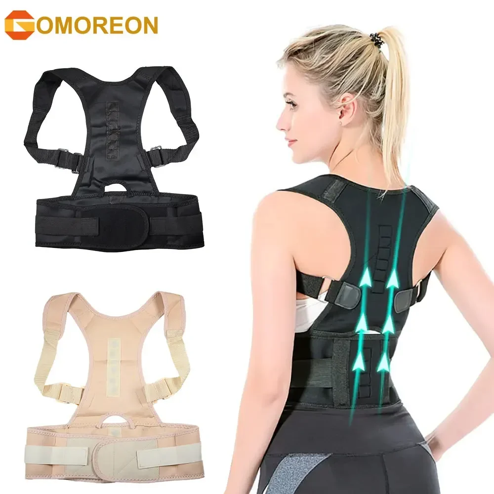 Terapia magnética postura corrector postura corset ombro suporte cinto masculino e feminino cintas e suporte cinto postura ombro