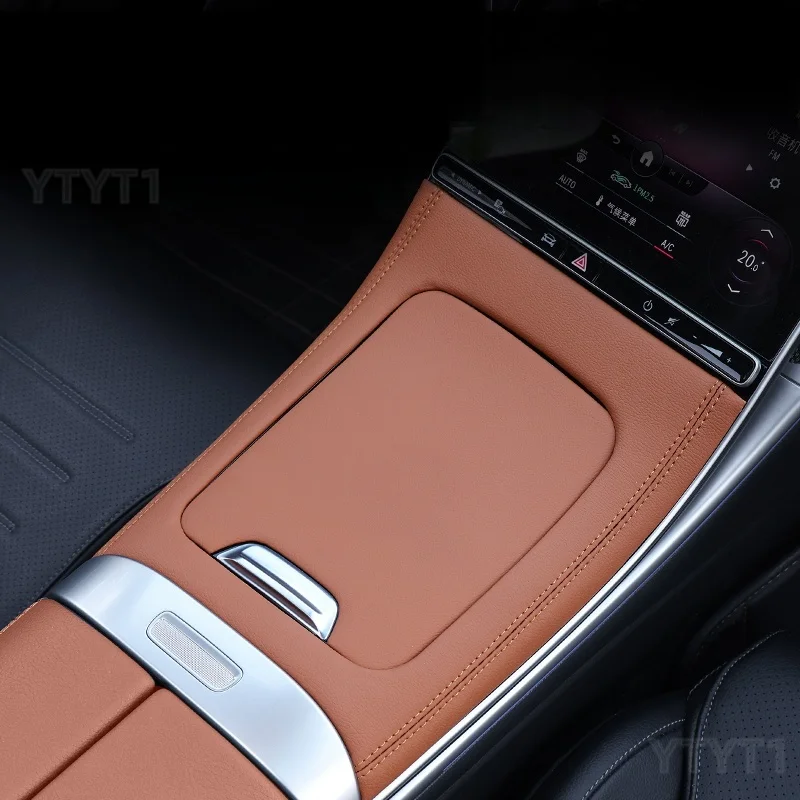 

For Mercedes-Benz GLC300 New C-Class C300 Leather Center Control Panel C260 Interior Protective Film Modified Accessories