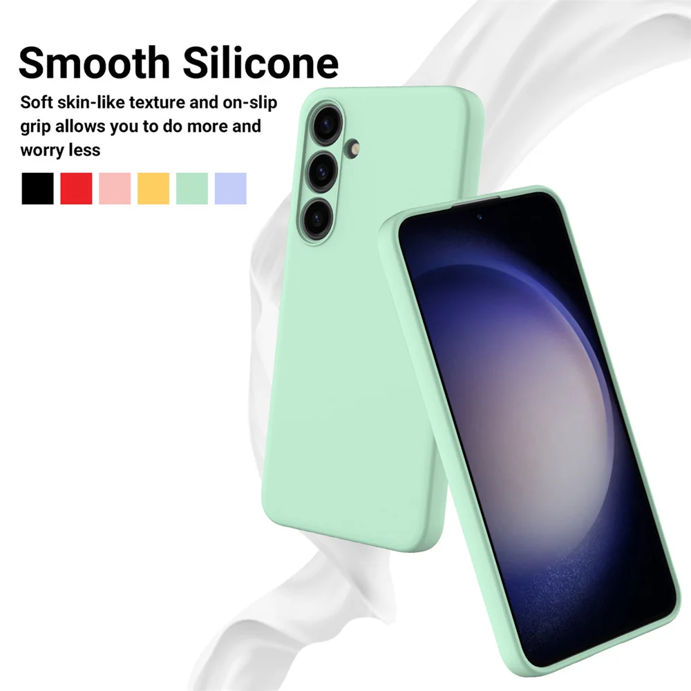Delicate Liquid Silicone Camera Lens Protector Phone Cases For S23 S24 FE For Samsung Galaxy  S23 S24 S25 UItra Plus soft Cover - náhled 6