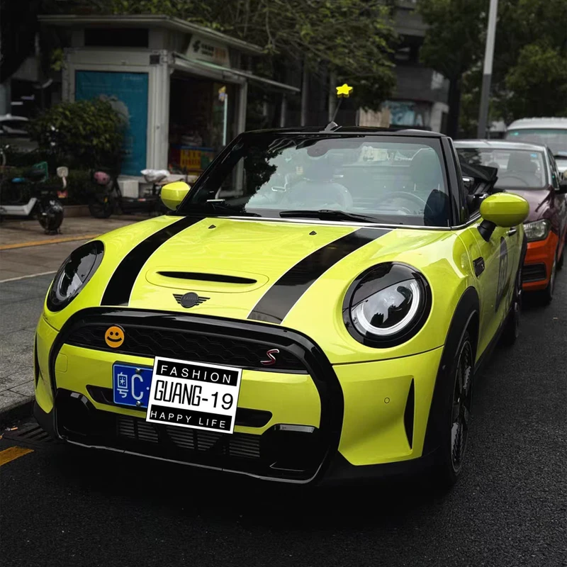 Carbon Fiber Car Headlight Eyebrows Cover Glossy Black Front Angry Eyelids for MINI F54 CLUBMAN F57 CABRIO F55 F56 COOPER S JCW image 5