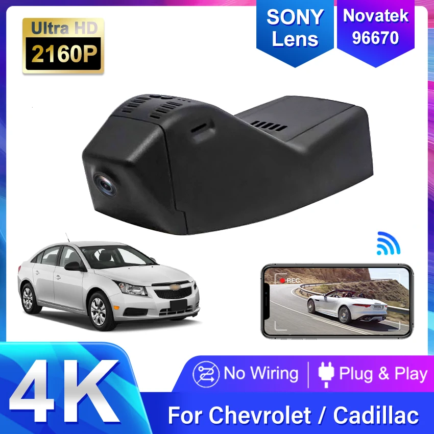 

Car DVR 4K Dash Cam Camera Wifi Video Recorder For Cadillac XT5 XT6 28T 2019 2020 2021 For Chevrolet Equinox 28T 2017 2018 2019