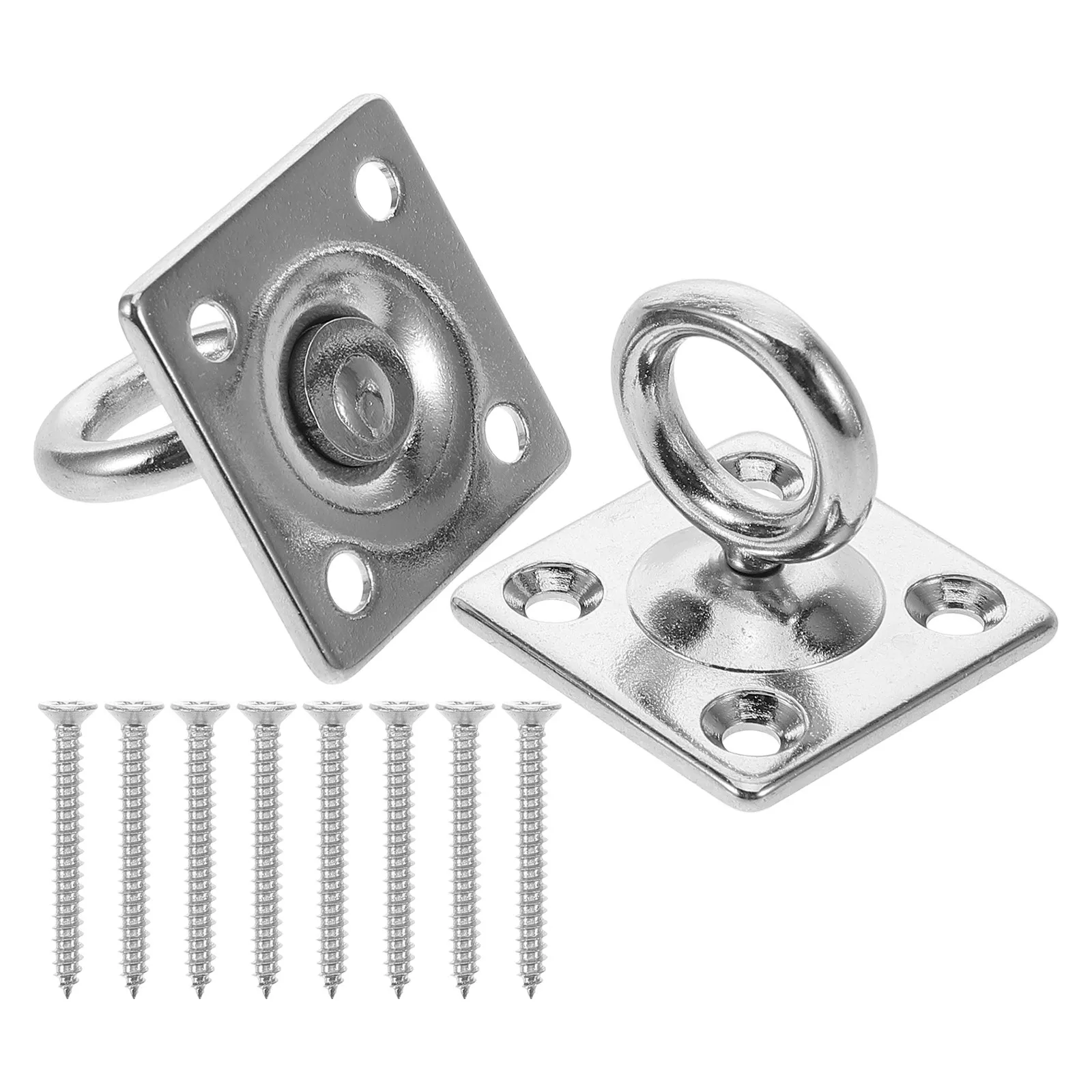 

2 шт. крюковые пластины-кольца из нержавеющей стали, сверхмощные, для морских тросов, фиксирующие крепления, потолочные крюки, аксессуары для лодок