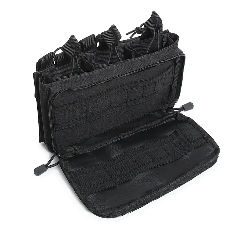 Taktische Molle Dreifach-Magazintasche 5.56 M4 Magazinhalter Outdoor Wandern Jagd Admin-Weste Taschen EDC Werkzeug-Organizer Hüfttasche – Detail 16