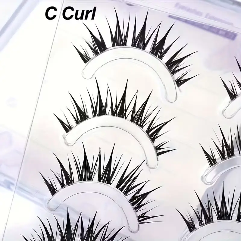 5 Pairs Natural Whole False Eyelashes Anime Style Japanese & Korean Look Durable High Quality Fake Eyelashes for Volume Makeup