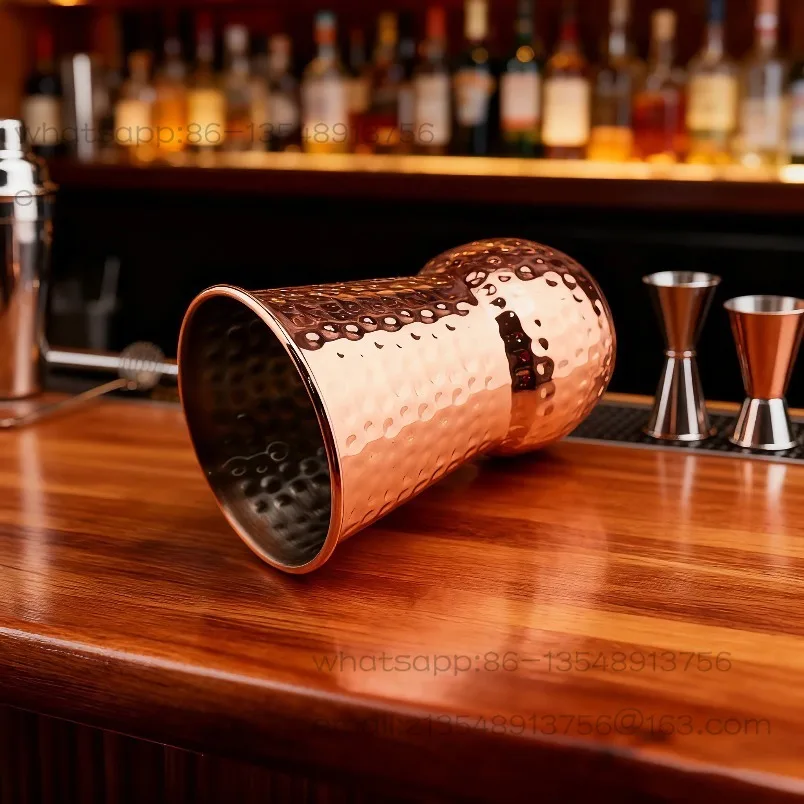 380Ml Stainless Steel Hammer Point Copper Plated Cocktail Mug Creative Metal Mug