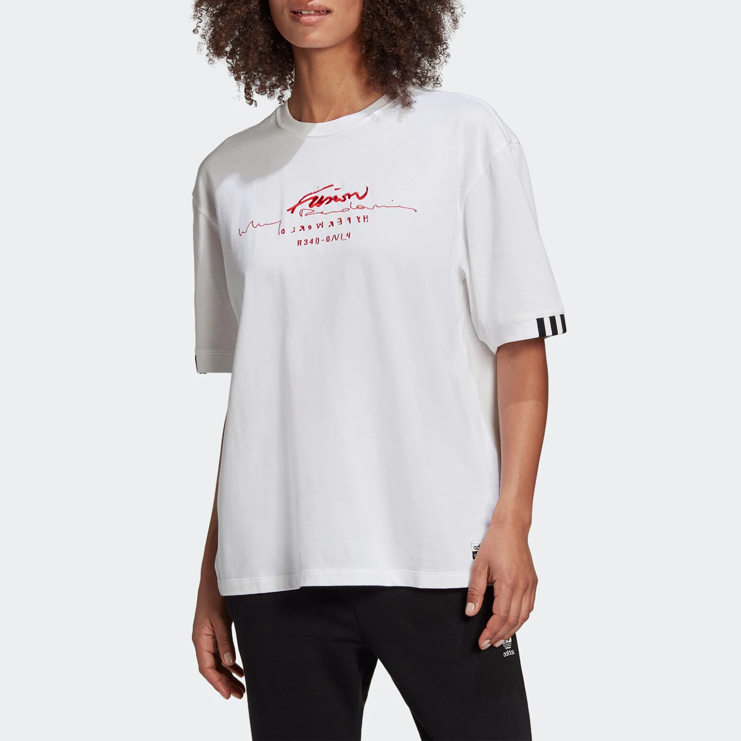 adidas-originals-trefoil-nouveau-t-shirt-de-sport-decontracte-a-manches-courtes-pour-femme-gd2976