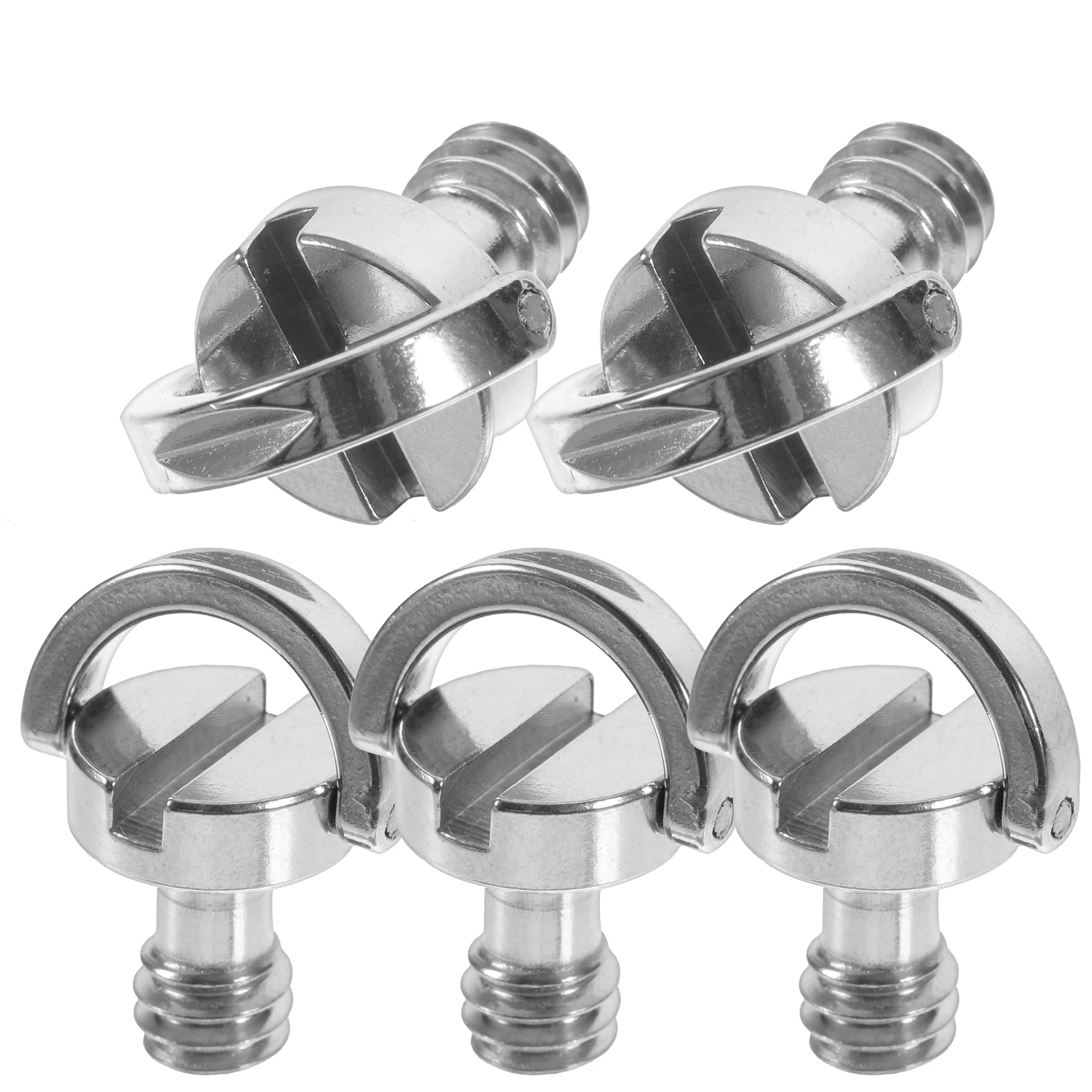 

5 Pcs Camera Tripod Fixing Screw Adapter Mount D-ring Hinge Quick Release Silver