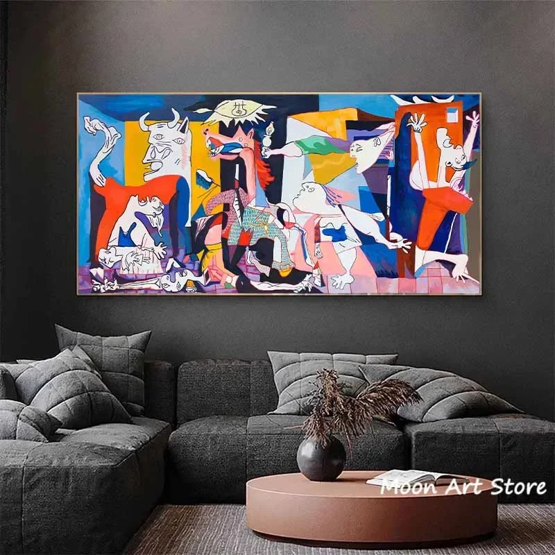 Abstract Art Picasso Works Poster Guernica Canvas Painting HD Printing Modern Wall Art Pictures Living Room Bedroom Decoration