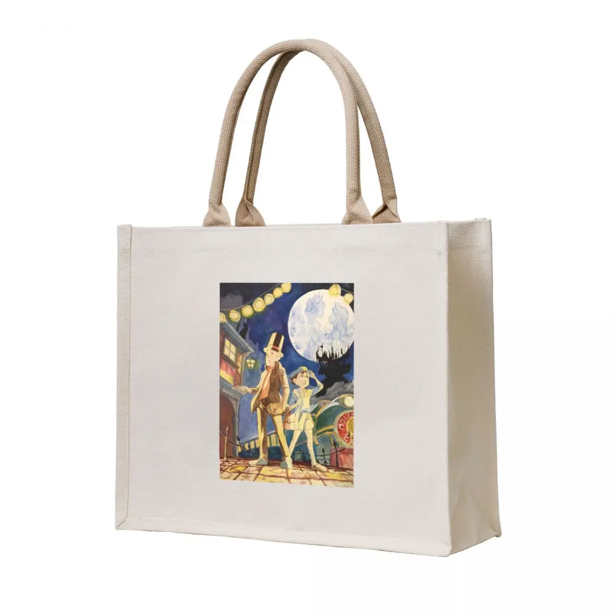 

Professor Layton and the Diabolical box FanArt Tote Bag bags luxury women tote bag woman custom canvas bag