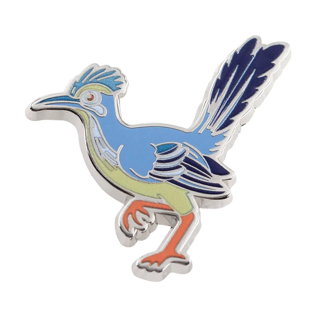 Lustige Cartoon Roadrunner Emaille-Pins Klassische Niedliche Laufende Vogel-Broschen Retro Anime Tier-Abzeichen Rucksack Anstecknadel Schmuck Geschenk – Detail 5
