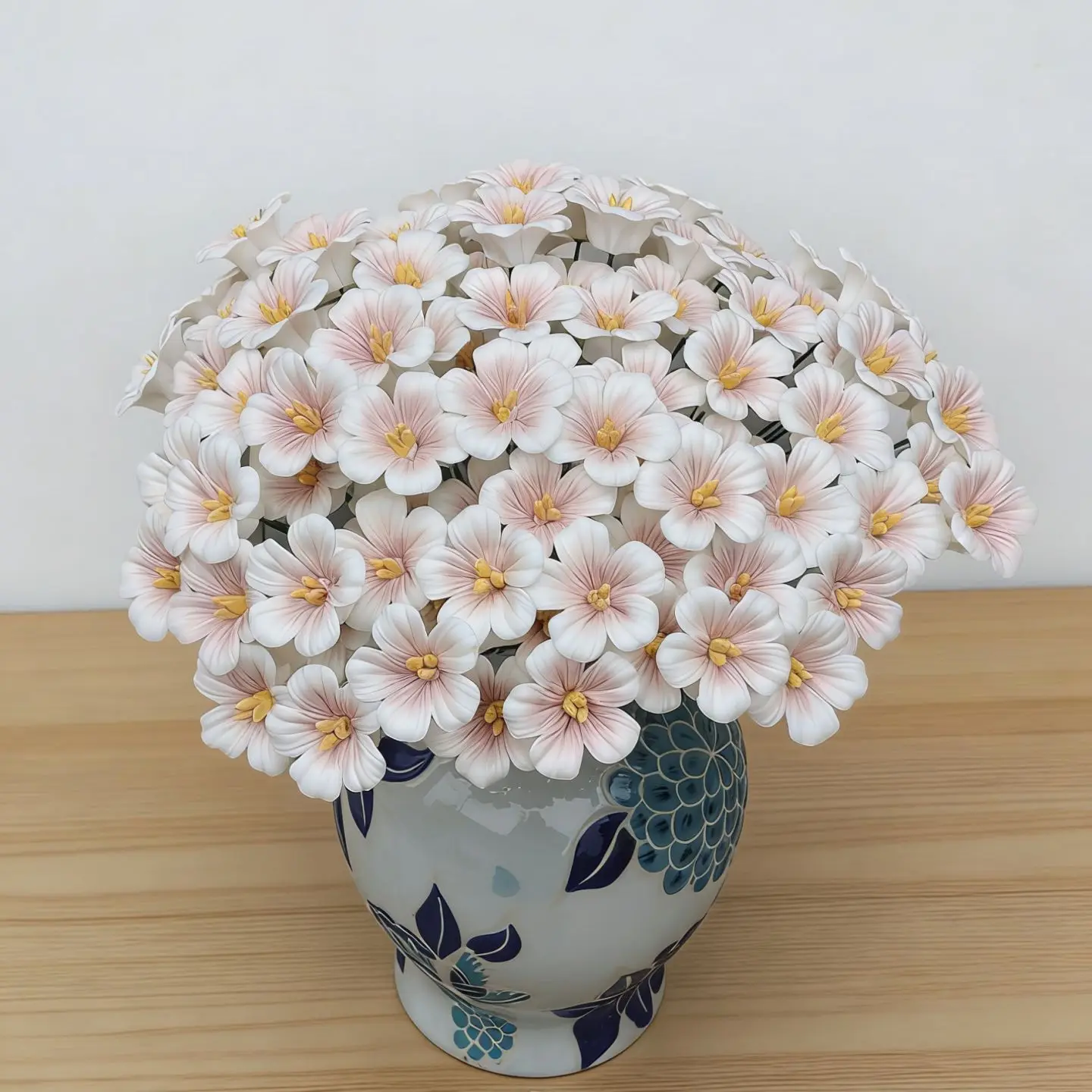 5 Stück Keramikblumen, handgefertigte Simulationsblumen für hohe Temperaturen, ländliche Wildblumen, kreative Geschenke, Heimdekoration – Detail 7