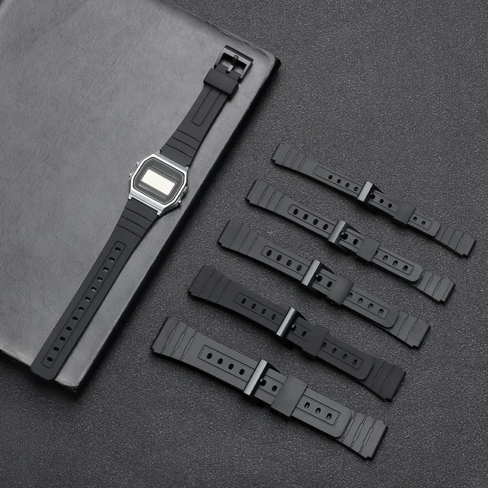 12/14/16/18/20/22mm Silikon-Uhrenarmband für Casio W800H SGW400 F91W F84 F105/108 A158/168 AE1200/1300 Band PU-Harz-Armband – Detail 25