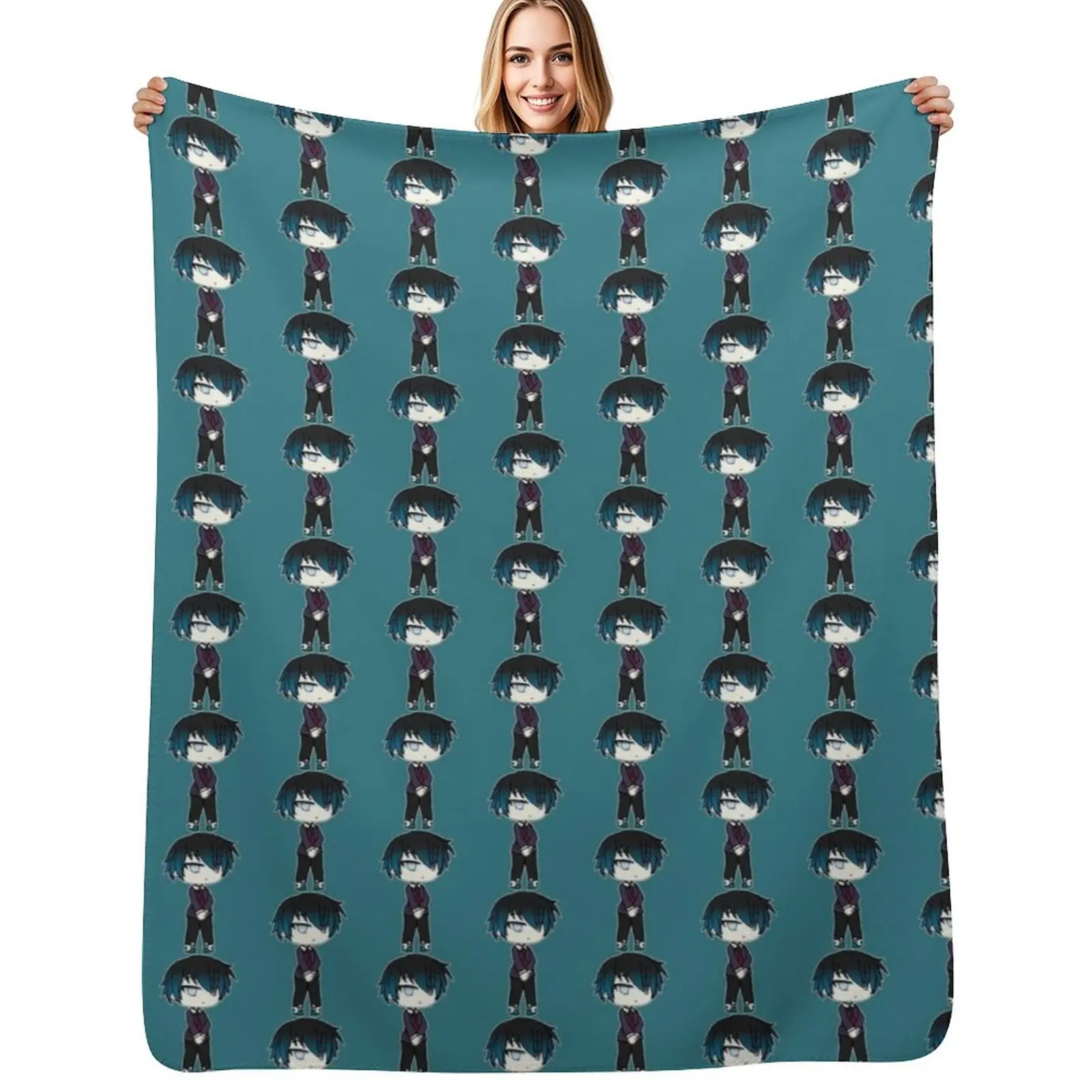 

Gacha Life and Gatcha Club Chibi Anime Kawaii Kids Girls Outfits 14 Throw Blanket Cozy Sofa Blanket for TV Watching Napping