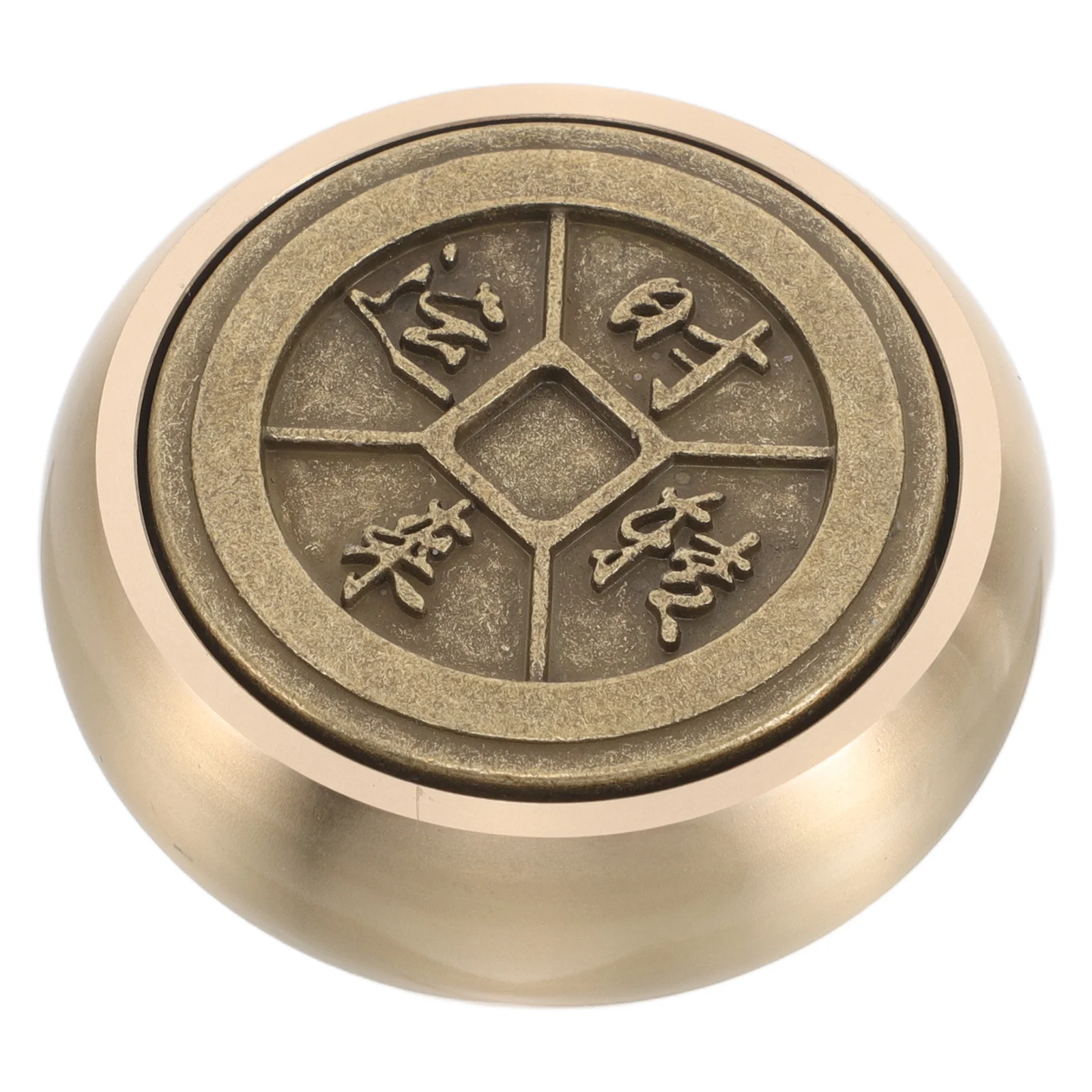 

Solid Brass Round Paperweight Creative Chinese Calligraphy Desk Weight Decorative Lucky Brass Office Paperweights for Home