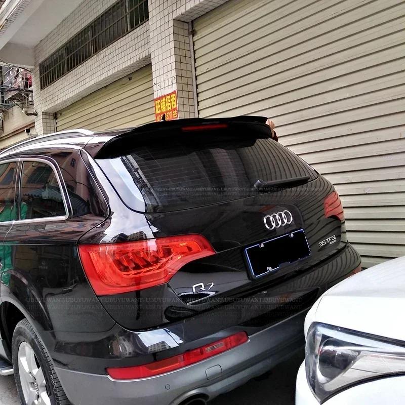 Rear Roof Lip Spoiler For Audi Q7 2007 - 2015 Hatchback Spoiler High Quality ABS Plastic Gloosy Black Tail Wing Car Styling