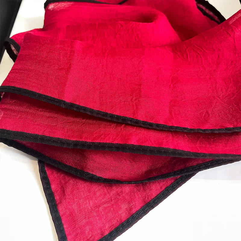 2024 Red Silk Skinny Ribbon Scarf Women Luxury Hair Hand Bag Wrist Foulard Neck Tie Female Headband Bandana 150*17cm Scarves