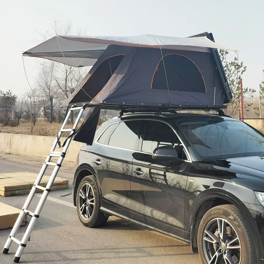 Best quality In Stock Aluminum Roof Tent OEM Shell Car Roof Top For Offroad Camper Van Rooftop Tent