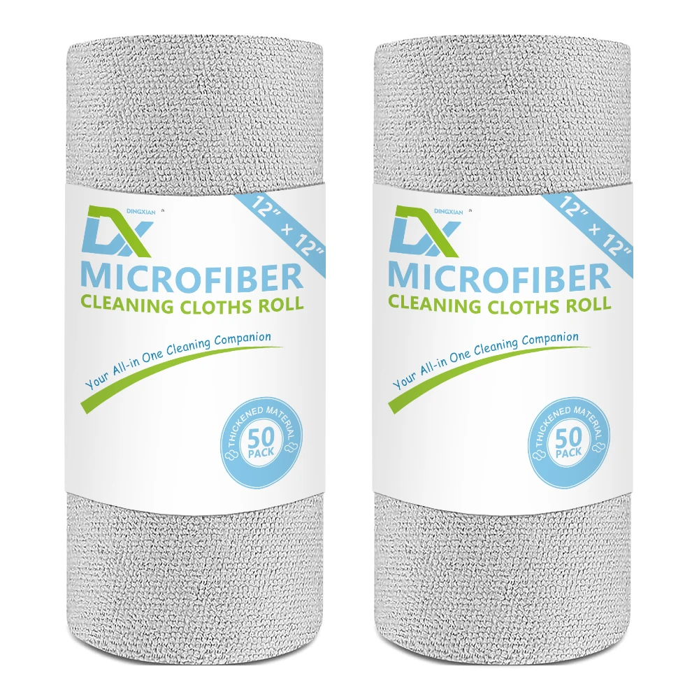 

100pcs Grey, 12"x12",[Reusable Cleaning Wipes] , Multi-Functional Kitchen Towel Rolls, High Absorbency,Dishcloths - Suitable for