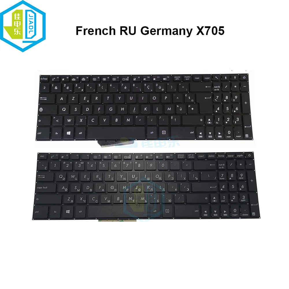 

Germany RU Russian Keyboards French AZERTY Keyboard For ASUS VivoBook X705BA X705FN X705N X705 X705UV N705 F705 0KNB0-6601FR00