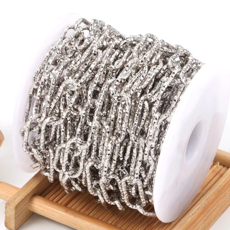 1Meter Stainless Steel Oval Chains For Needlework DIY Jewelry Findings Necklaces Bracelets Making Accessories Supplies Wholesale