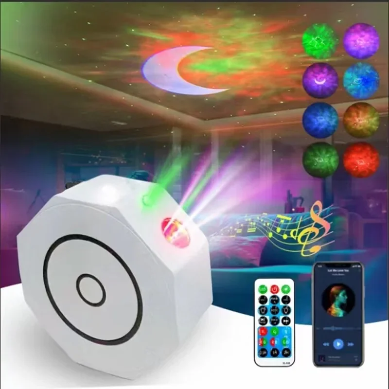 Star Projector Galaxy Projector Night Light for Bedroom Starry Nebula Ceiling LED Lamp with Speaker and Remote