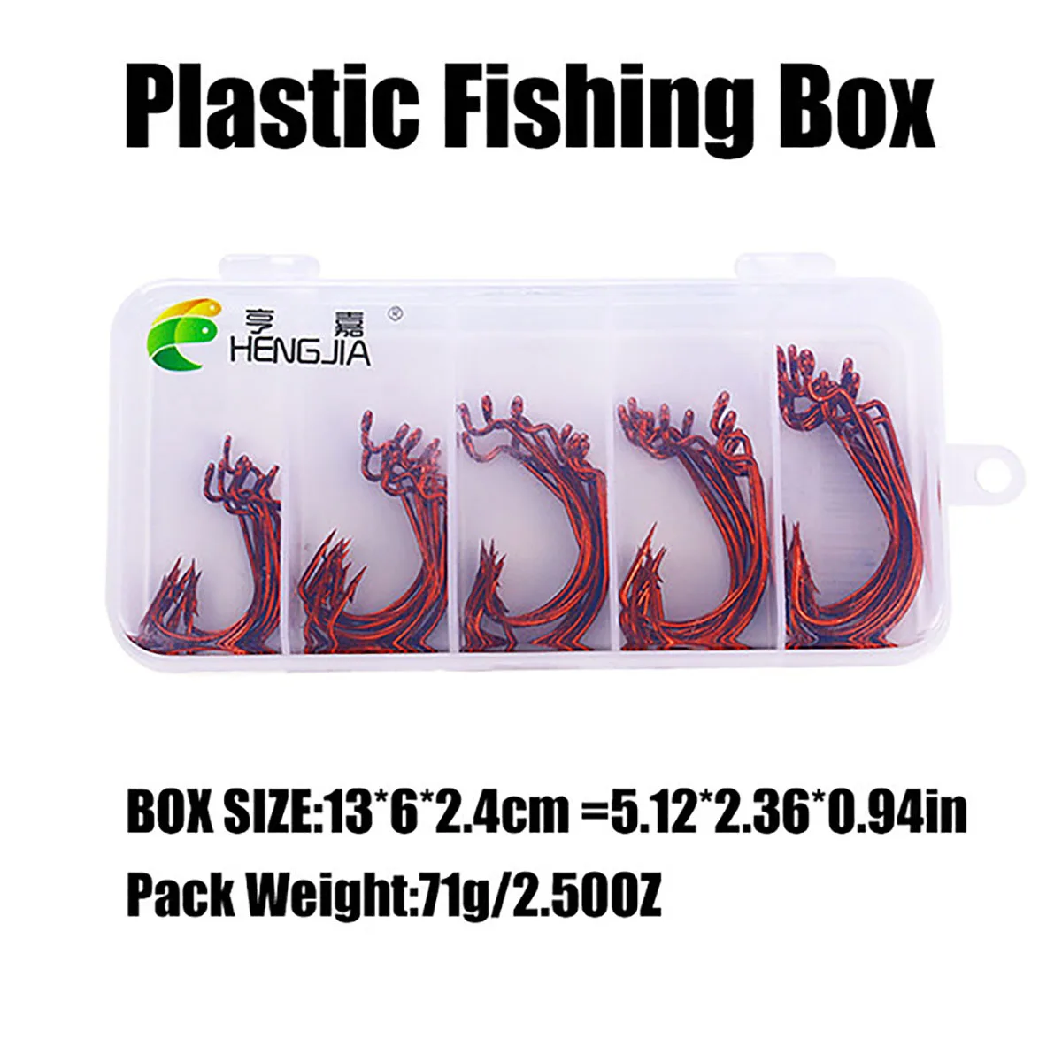 HENGJIA 50PCS/BOX Offset Hook Carbon Steel Fishing Hooks Crank Big Bass Hook Crank Barbed Hook for Soft Fishing Lure