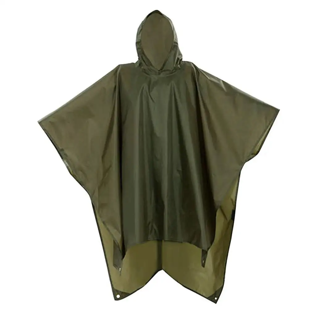 

Rain Coats Backpack Cover Climbing Camping Rainwear Elaborate Poncho Jacket Awning Waterproof Outdoor Mat Army Green