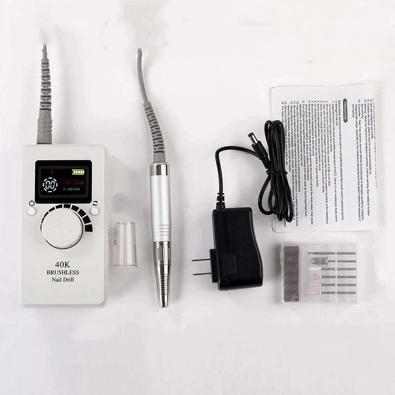 40000 RPM borstelloze elektrische nagelboor draagbare professionele nagelpolijstmachine oplaadbare nagelschuurmachine vijl voor manicure salon gereedschap