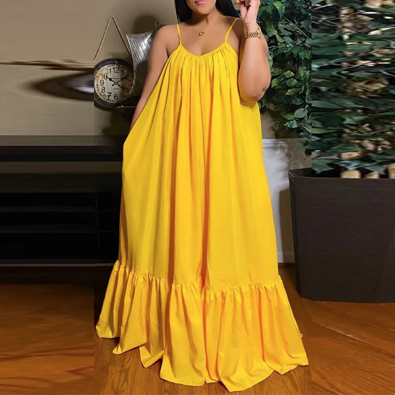 

Женское летнее длинное платье больших размеров в стиле бохо для отпуска, повседневное свободное пляжное платье без рукавов с открытой спиной, сексуальные платья макси большого размера