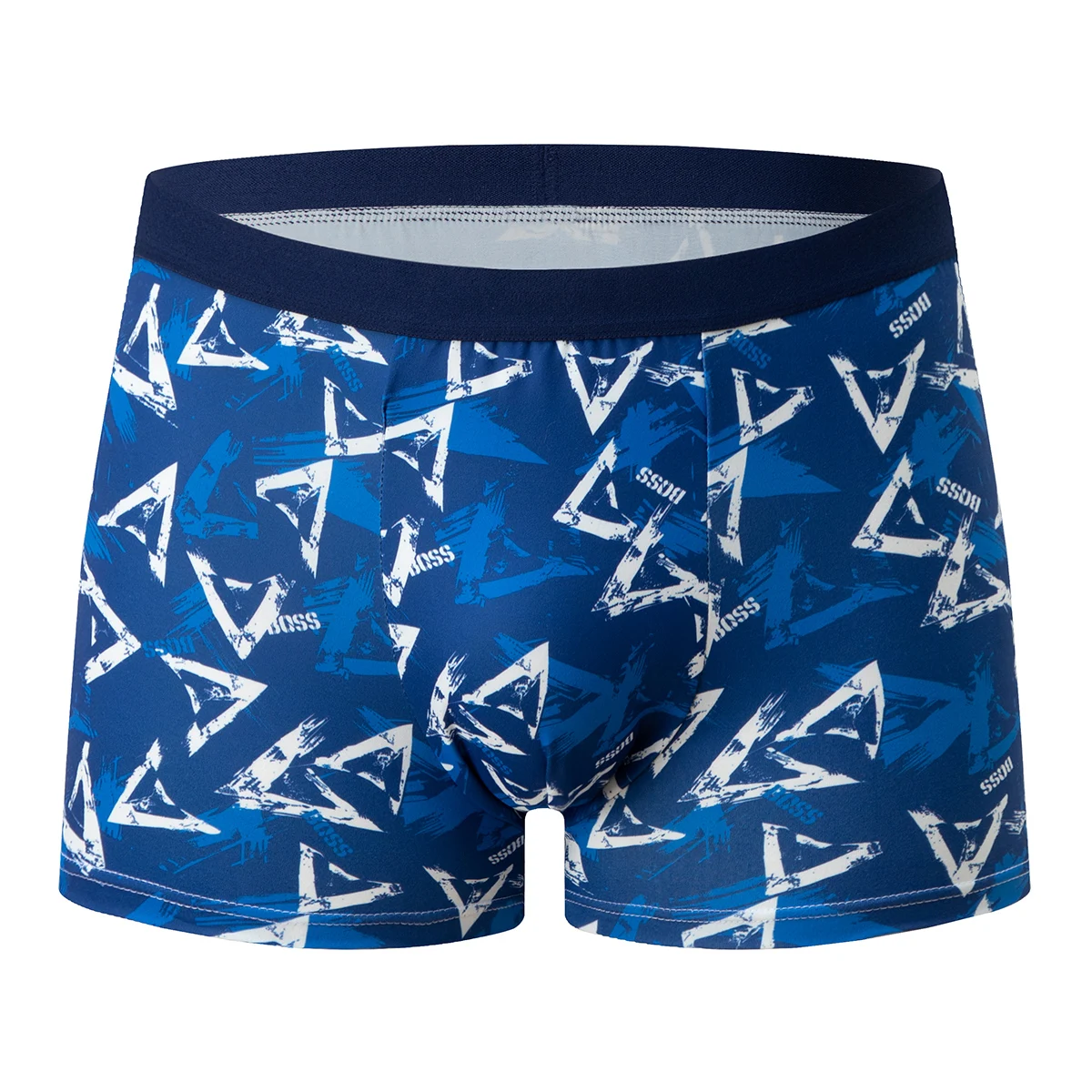 4-teiliges Set bedruckter Unterwäsche für Männer und Jugendliche, bequeme flache Boxershorts mit elastischem Bund, mehrfarbige Freizeitshorts – Detail 3