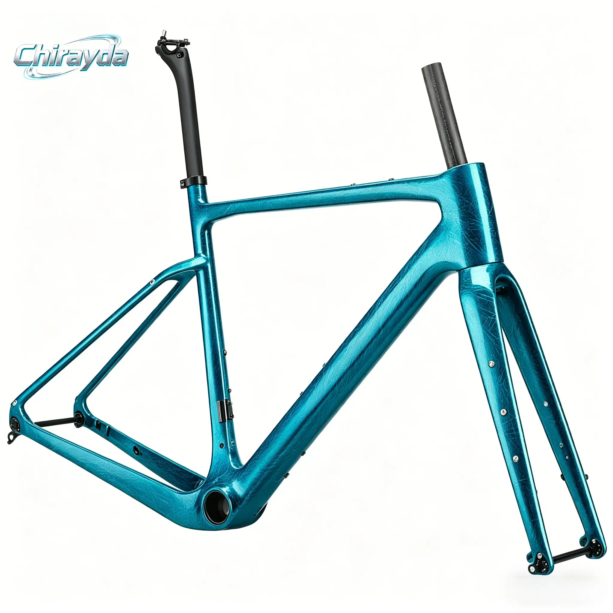 

CHIRAYDA 2026 NEW T1100 Toray Carbon Fiber 700C Gravel 49 52 54 56 58 cm Cyclo-cross Frame Disc Brake BB386 22 Speed Bike Frame