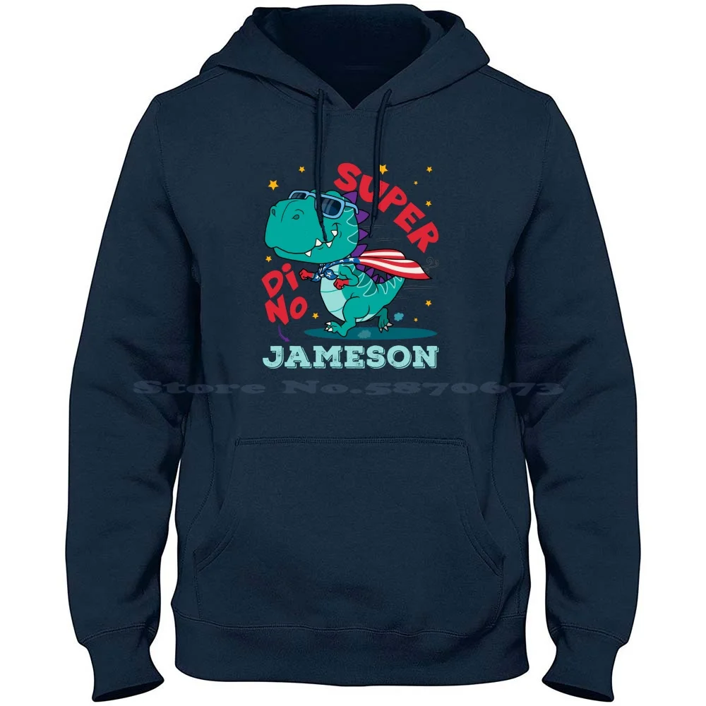 

Jameson Name Dinosaur , Gift For Birthday Dinosaur King , T Rex 100% Pure Cotton Hoodie Tshirt Jameson Surname Cute Dinosaur