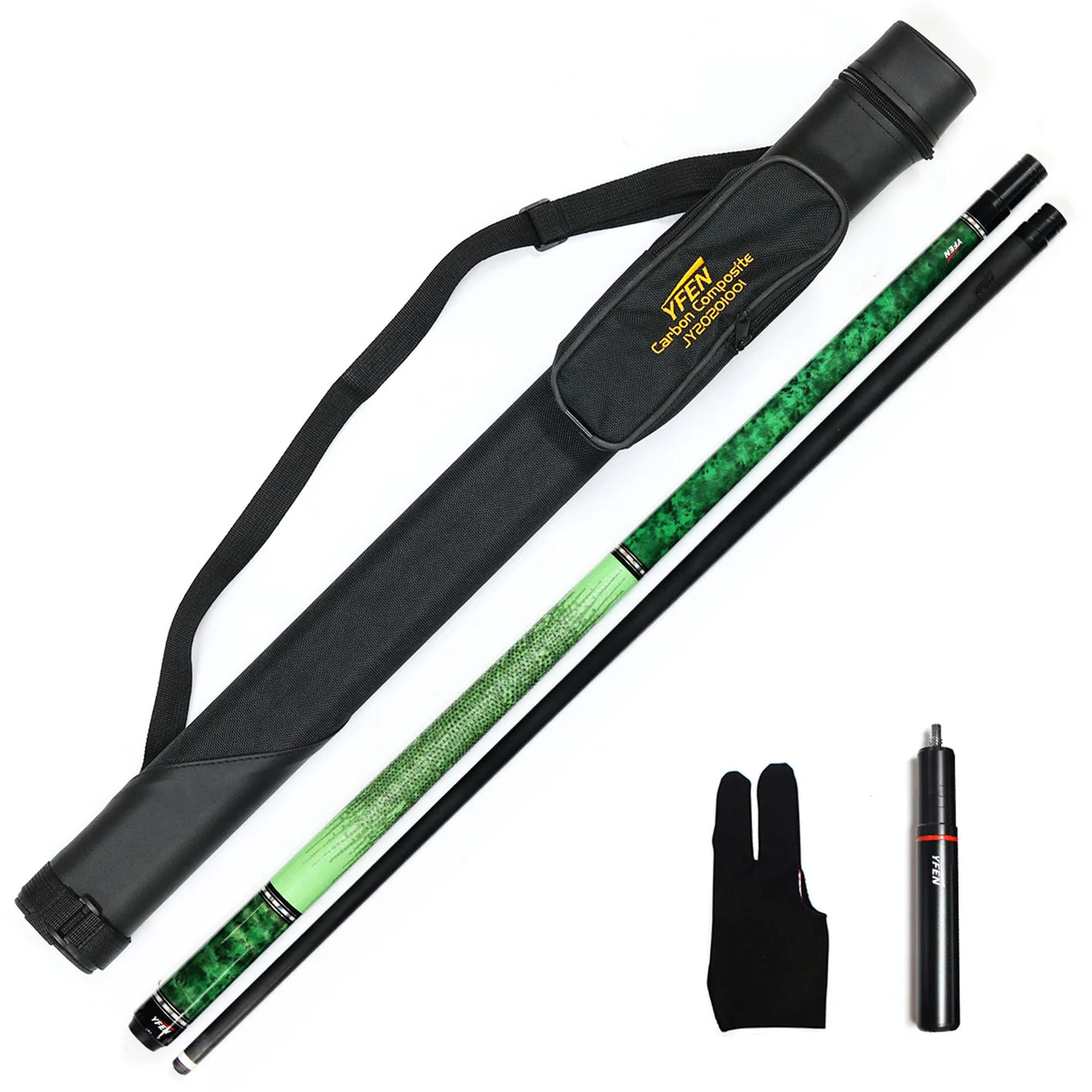 Premium Billiards Cue Set YFen Original High-end 58'' 1/2-pc Pure Color Abalone Texture Style Pool Cue Equipment Collection
