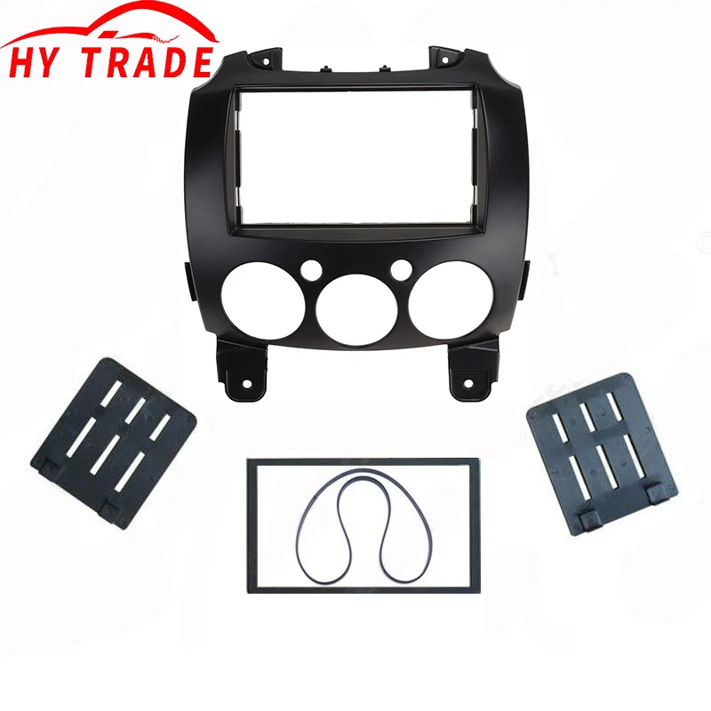 

HY DVD Frame Audio Fitting Adaptor Dash Trim Facia Panel Stereo Radio Dash Trim for Mazda 2 2010 Demio 2007+ 178X102mm