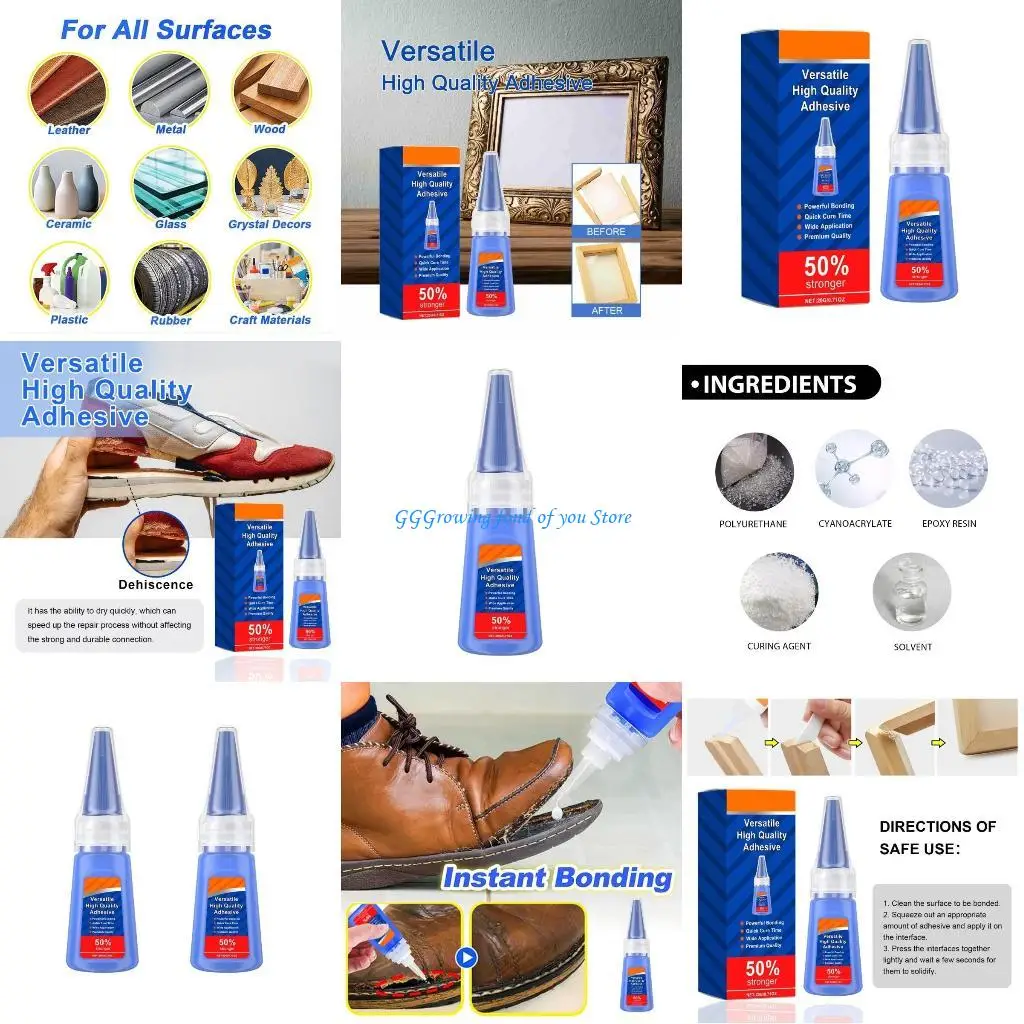 H9EB Welding High-Strength Glues, 20g/Bottle Glues for Repair Glass,