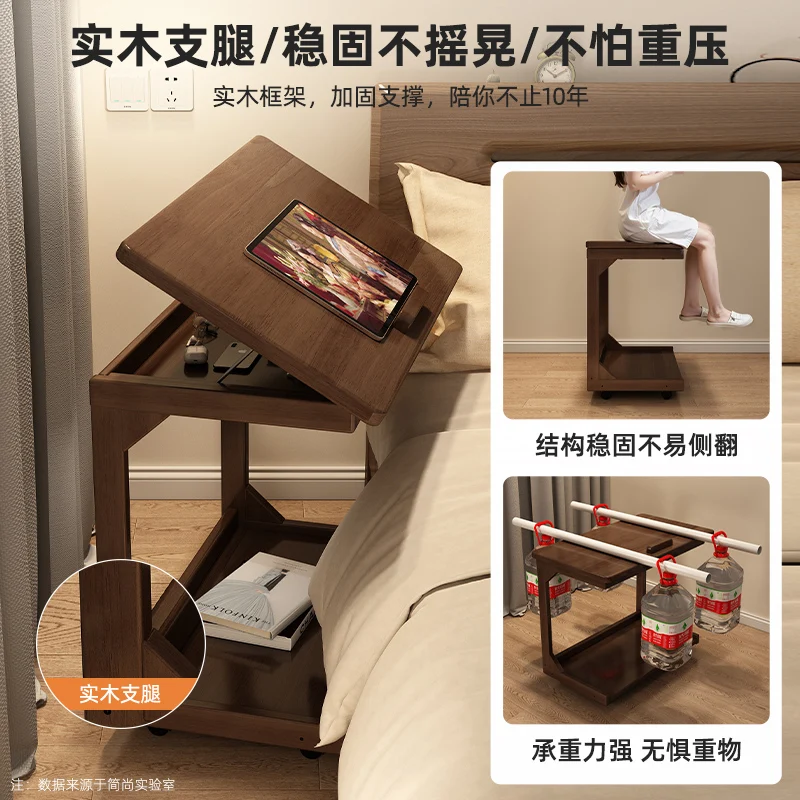 Bedside table small creative solid wood bedside table replacement