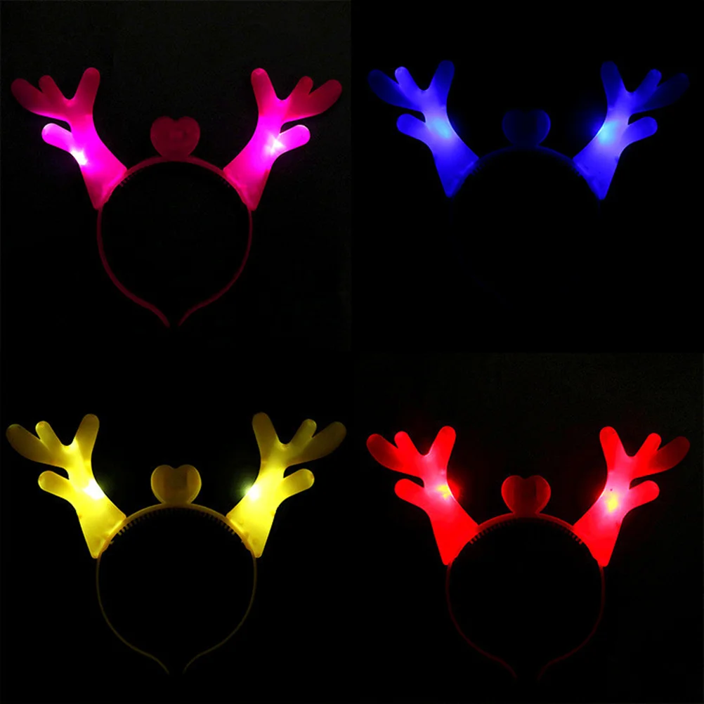 

5pcs Led Reindeer Antler Headband Hair Headpiece for Christmas Costume Party Decoration led antler headband