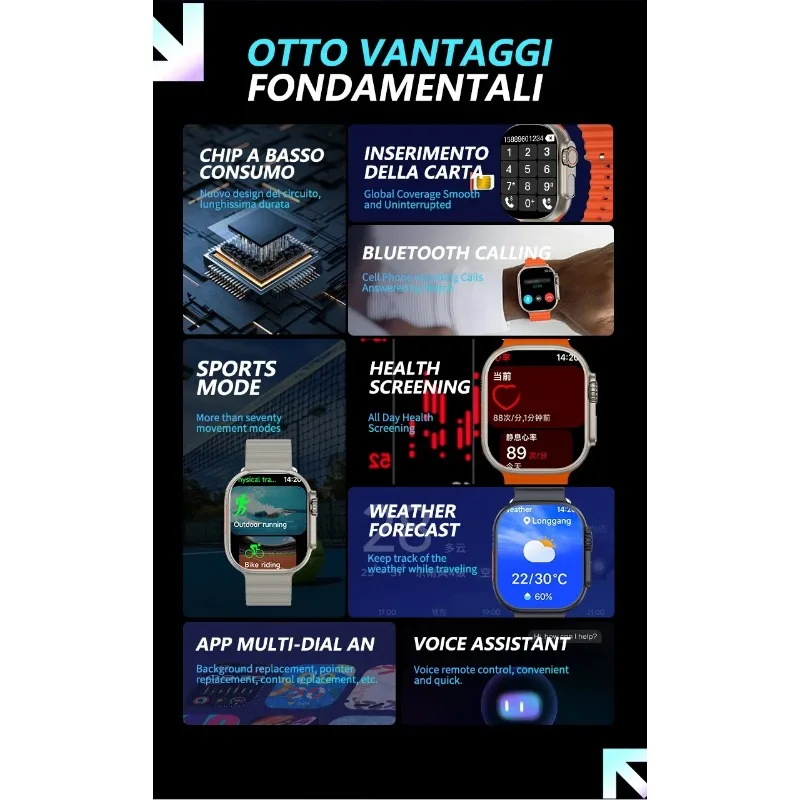 2025 NEW BW9 Smartwatch Cellular SIM Card Bluetooth Calling Telescopic Camera Full Network Coverage Step Counting Recording