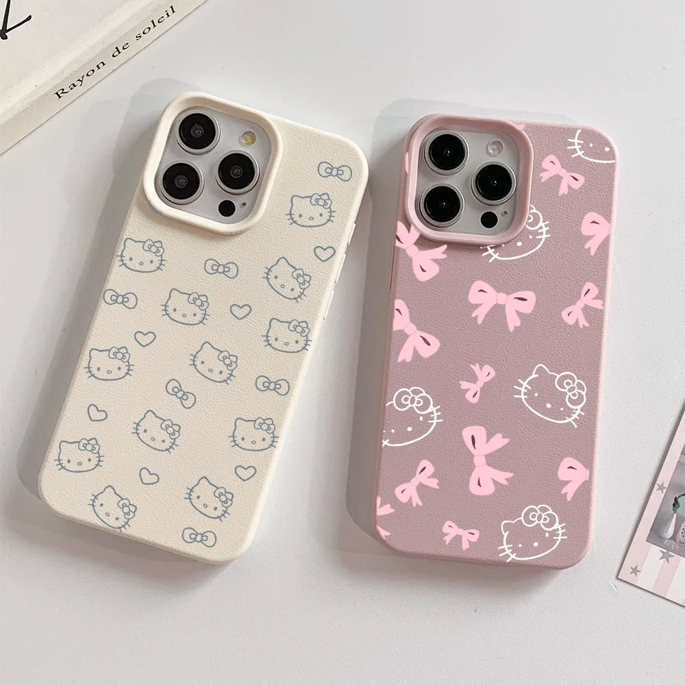 حافظة لهاتف شاومي ريدمي A5 A3 14C 12C 10C 9C A1 A2 نوت 13 14 12 Pro Plus 11 10 11S 10S غطاء نسيج جلدي هالو كيتي #1