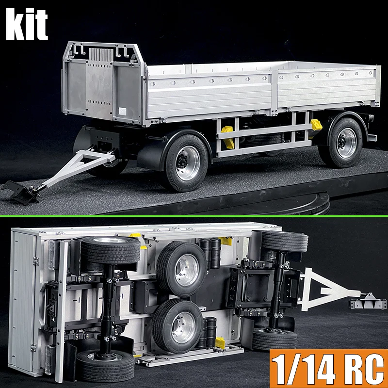 RC Simulation JXmodel JX-QG02 Full Trailer KIT 1/14 Model for 1:14th Scale RC Truck JXmodel Car