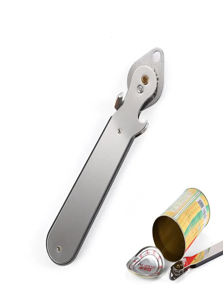 Manual Can Opener Stainless Steel Tin Opener Kitchen Can Piercer Wine Beer Bottle Opener For Restaurant Home Camping