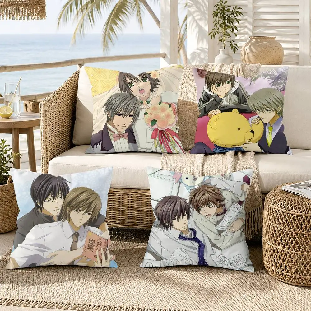 

Sekai Ichi Hatsukoi Cartoon Style Pillow Case for Sofa Living Room Home office Decor Protective Cover