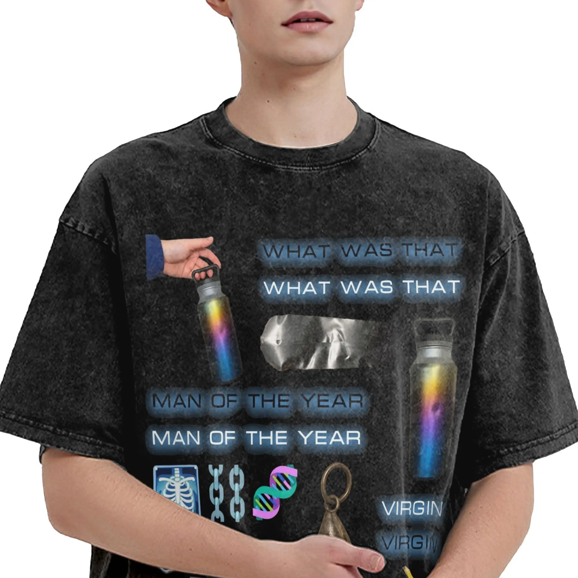 المتضخم غسلها تي شيرت لورد العذراء ألبوم جديد تي شيرتات قطن تتجه تي شيرت للزوجين الصيف Y2K ريترو عادية تيز