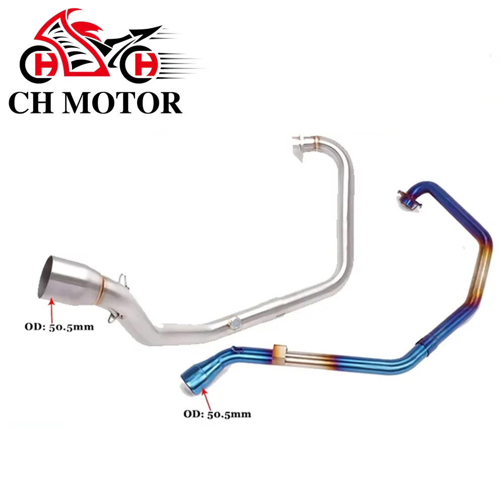 

Motorcycle Exhaust Escape Systems Slip On For Yamaha FZ250 FZS250 Fazer 250 Stainless Steel Front Link Pipe Connect 51mm Muffler
