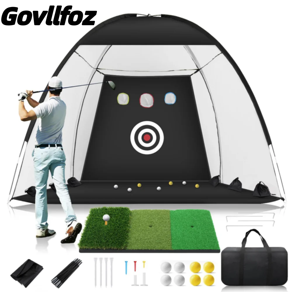 

Professional Golf High Impact Hitting Practice Net Golf Hitting Cage Indoor Outdoor Exercise Practice Training Auxiliary Tool