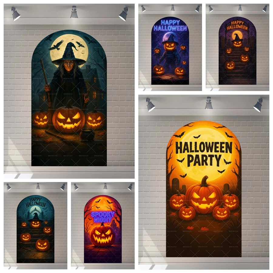 

Хэллоуин Ужас Тыква Призрачная Арка Партии Фон Пользовательский Текст Милая Луна Ночь Летучая Мышь Фестиваль Украшения Фон Для Фотографии