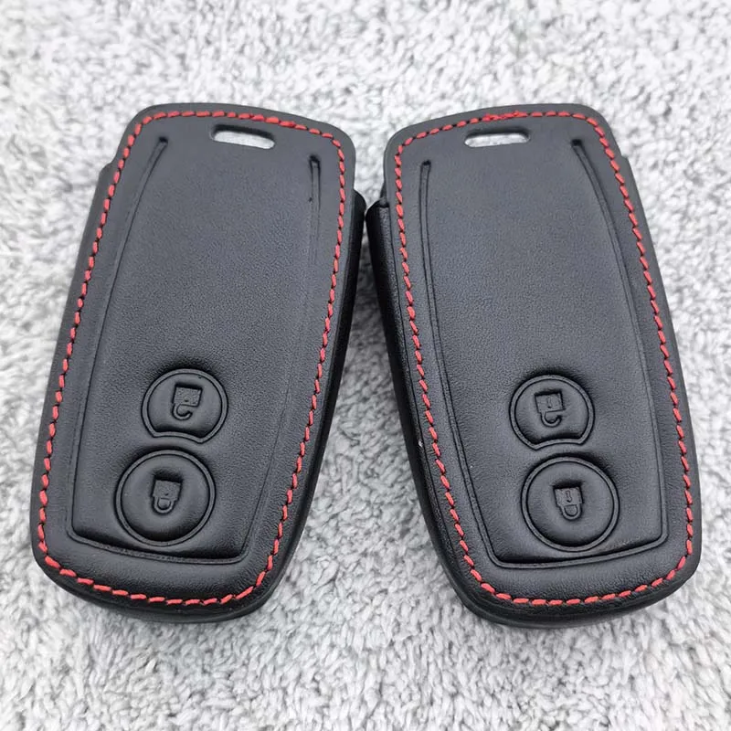 Leather Car Remote Cover Key Case Shell for Suzuki Grand Vitara SX4 S-Cross XL-7 Kuyucha Sch4 Swift 2007-2010 Accessories Fob